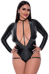 LONG SLEEVE TEDDY & HARNESS SET - Q